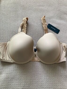 Natori lightly Padded Lace-Trim Bra - Beige